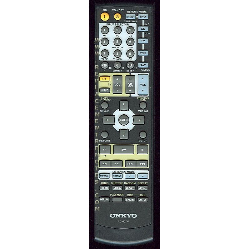 Onkyo RC607M Receiver Remote Control | RC-607M