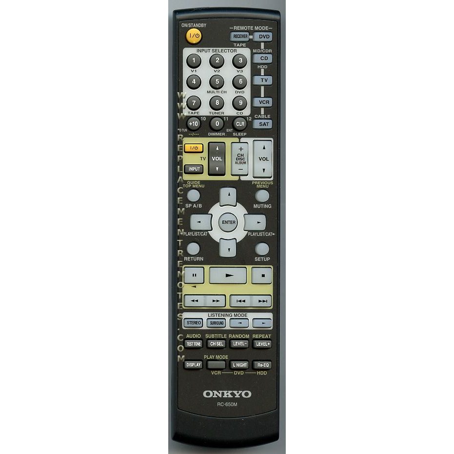 Onkyo RC650M Receiver Remote Control | RC-650M