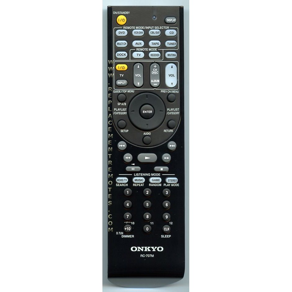 Télécommande du récepteur Onkyo RC707M