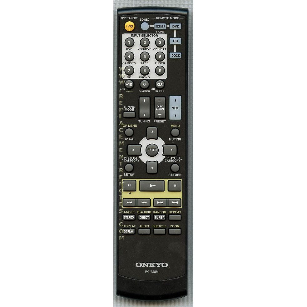 Onkyo RC728M Receiver Remote Control | RC-728M