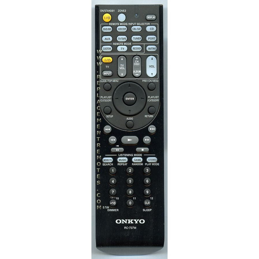 Onkyo RC737M Receiver Remote Control | RC-737M