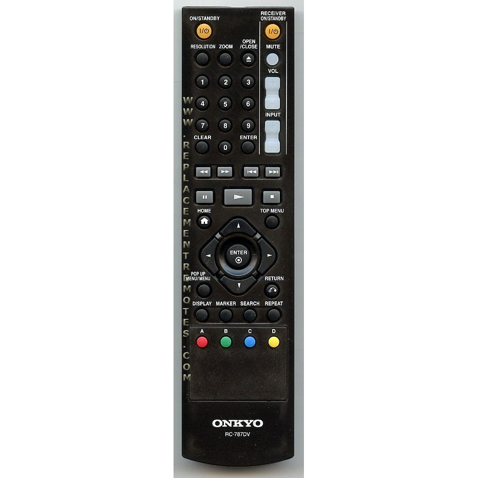 Onkyo RC787DV DVD Remote Control RC-787DV