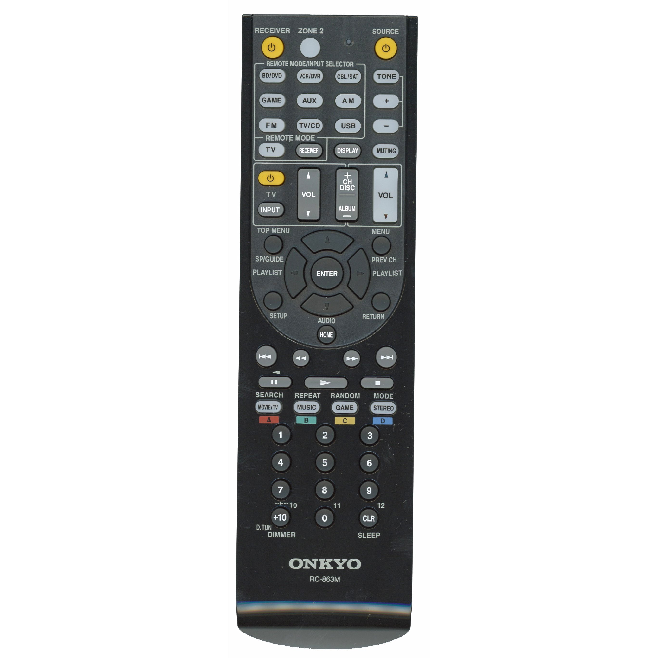 Télécommande du récepteur Onkyo RC863M