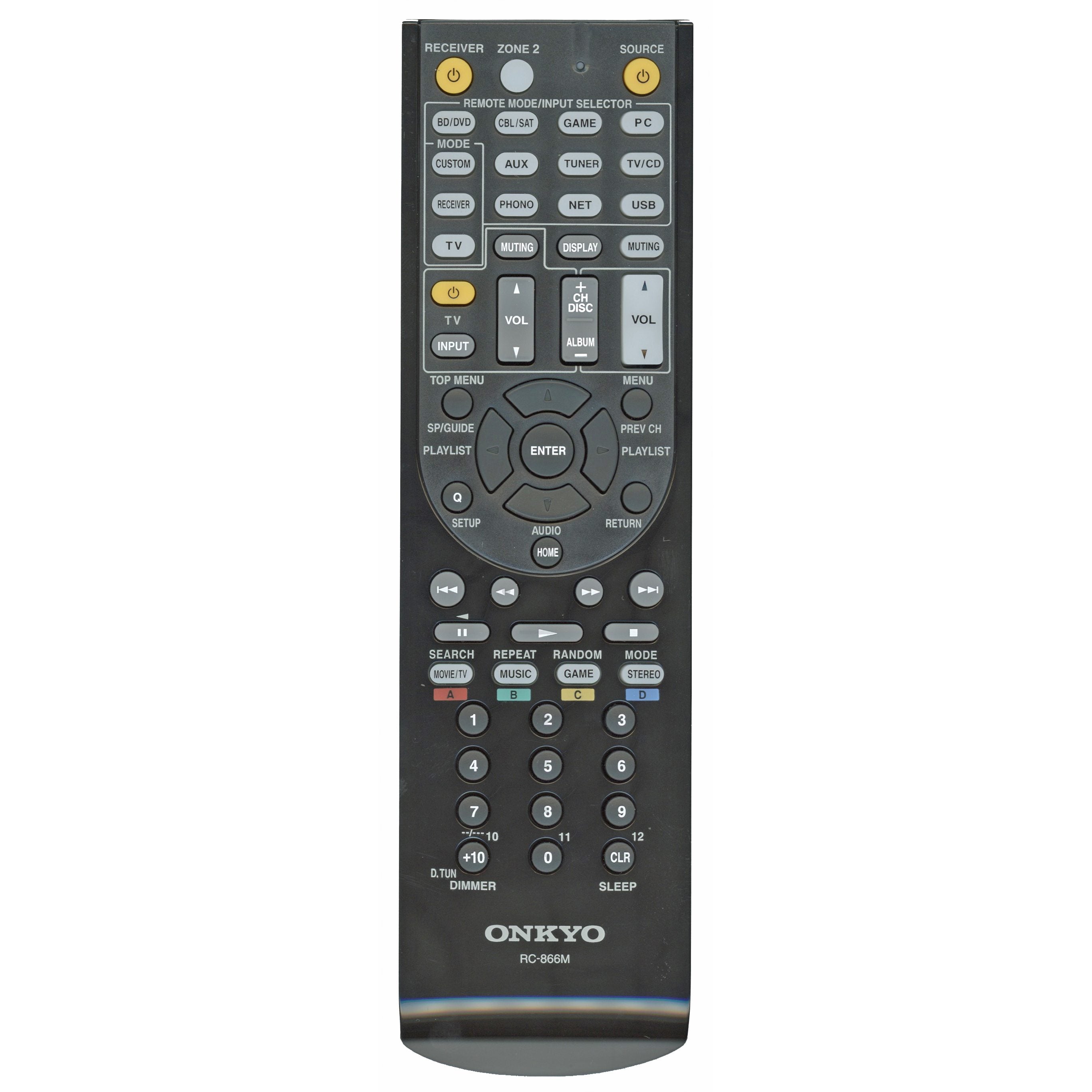 Onkyo RC866M Receiver Remote Control | RC-866M