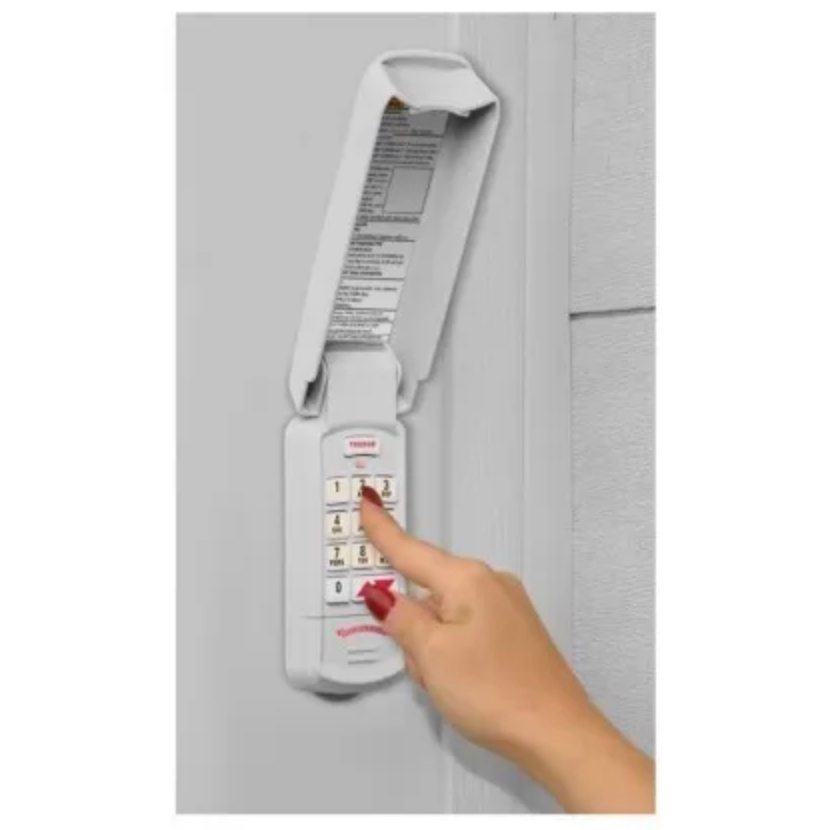 Consola de pared con teclado inalámbrico universal OUK para 3 puertas con control remoto DIP y aprendizaje para abrir puertas de garaje