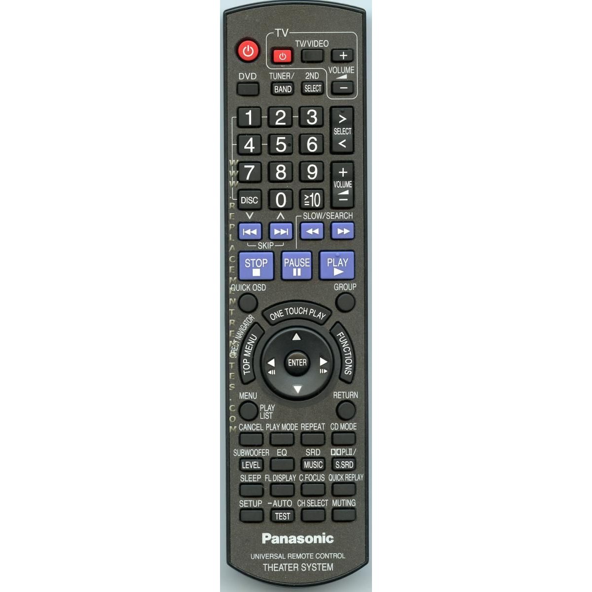 Panasonic EUR7662YX0 Home Theater Remote Control