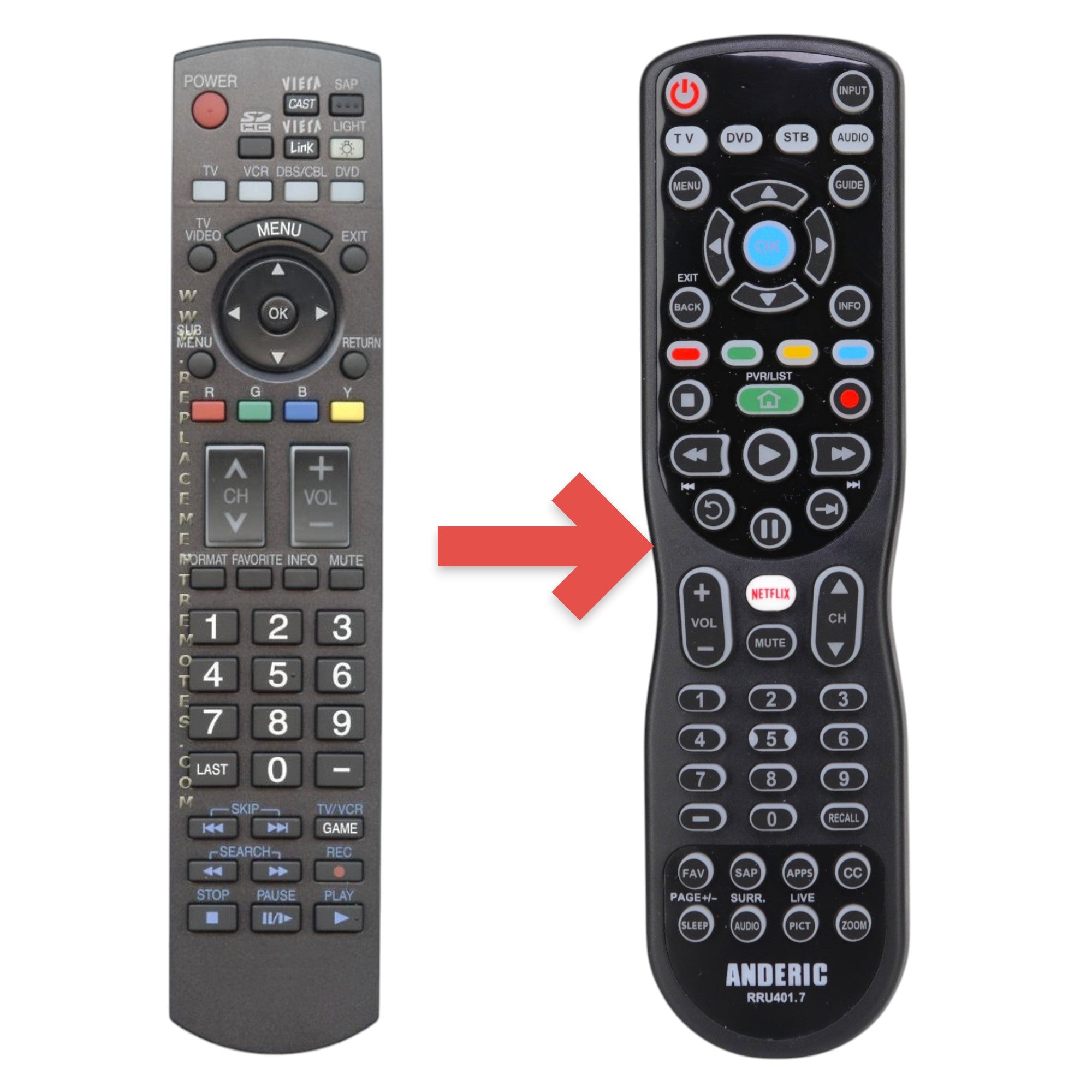 Télécommande pour téléviseur Panasonic N2QAYB000217