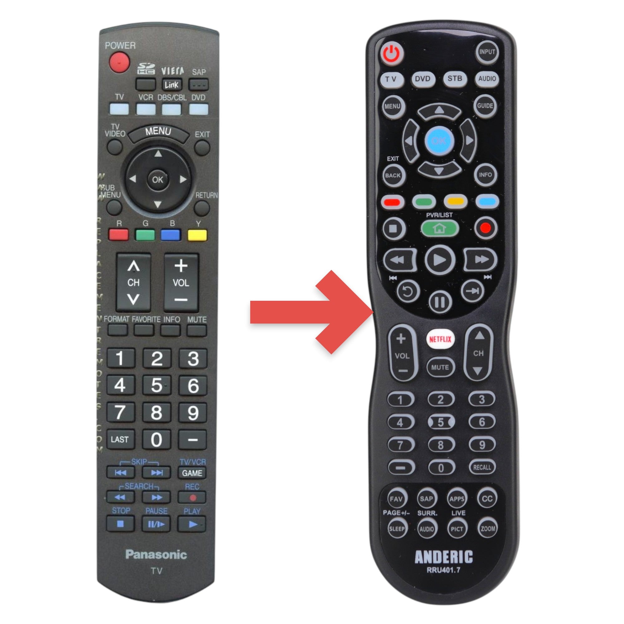 Télécommande pour téléviseur Panasonic N2QAYB000220