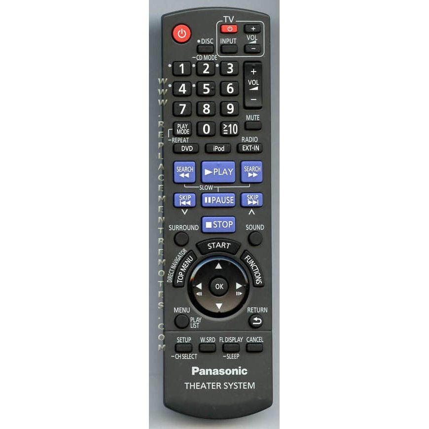 Control remoto para cine en casa Panasonic N2QAYB000359