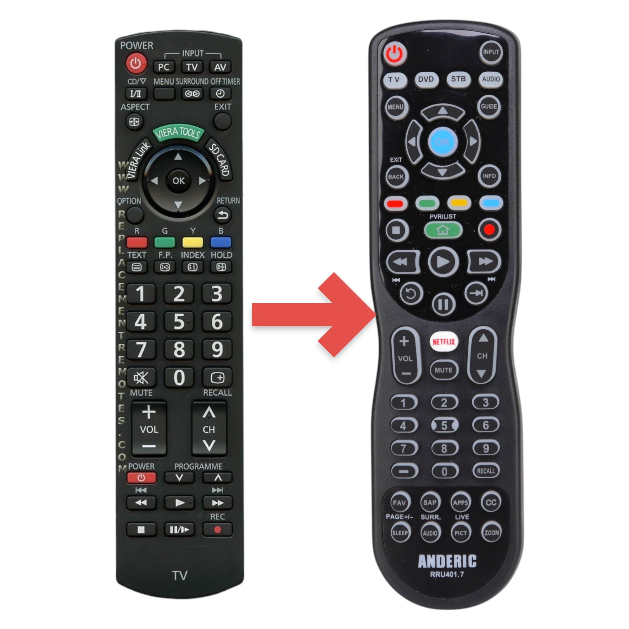Control remoto para TV Panasonic N2QAYB000370