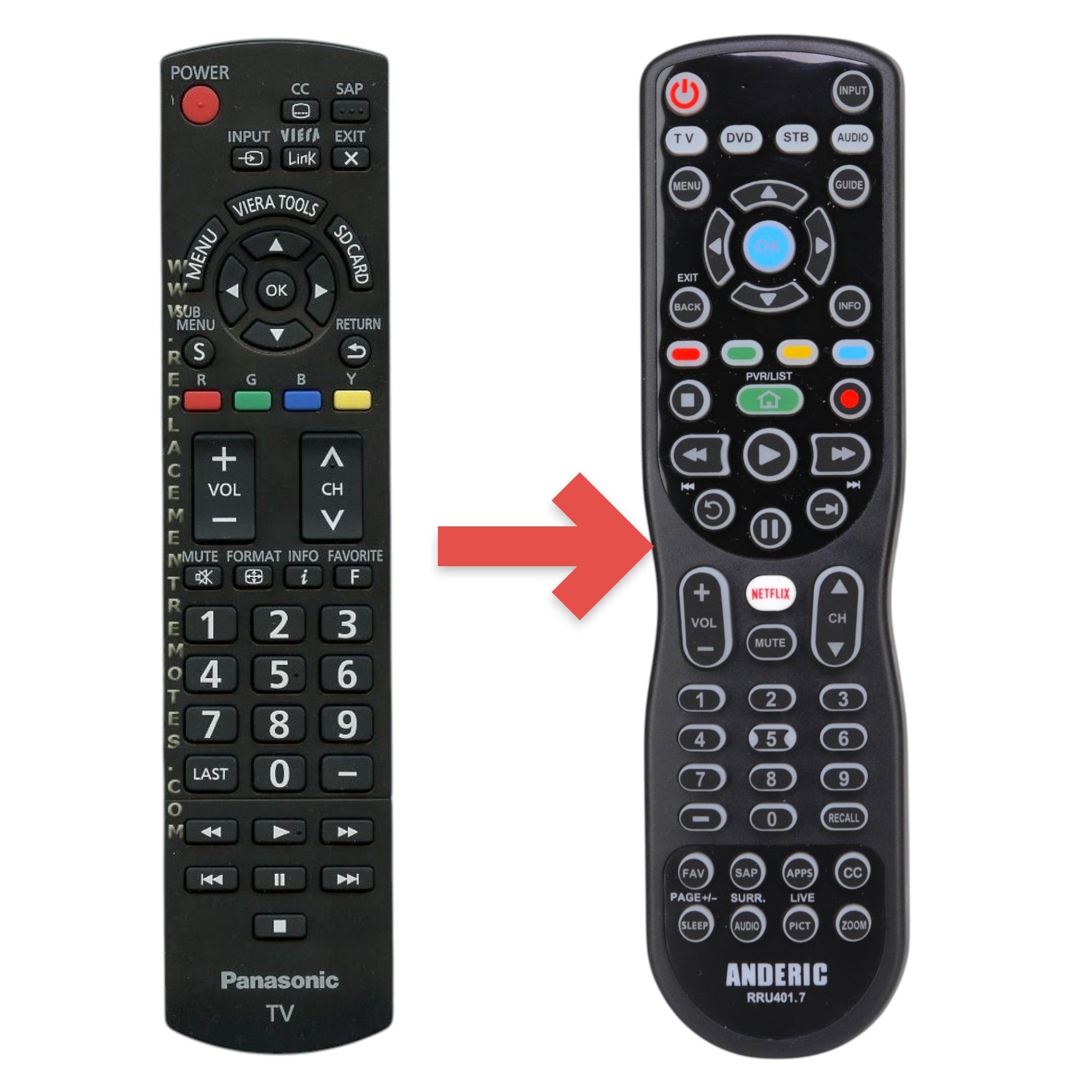 Télécommande pour téléviseur Panasonic N2QAYB000485