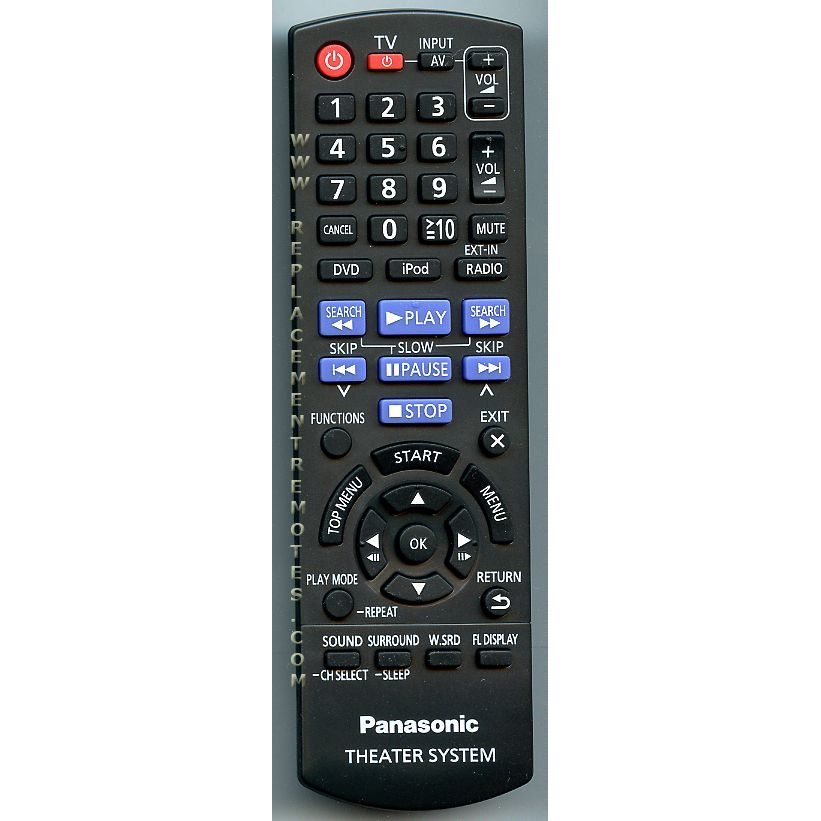 Control remoto para cine en casa Panasonic N2QAYB000623