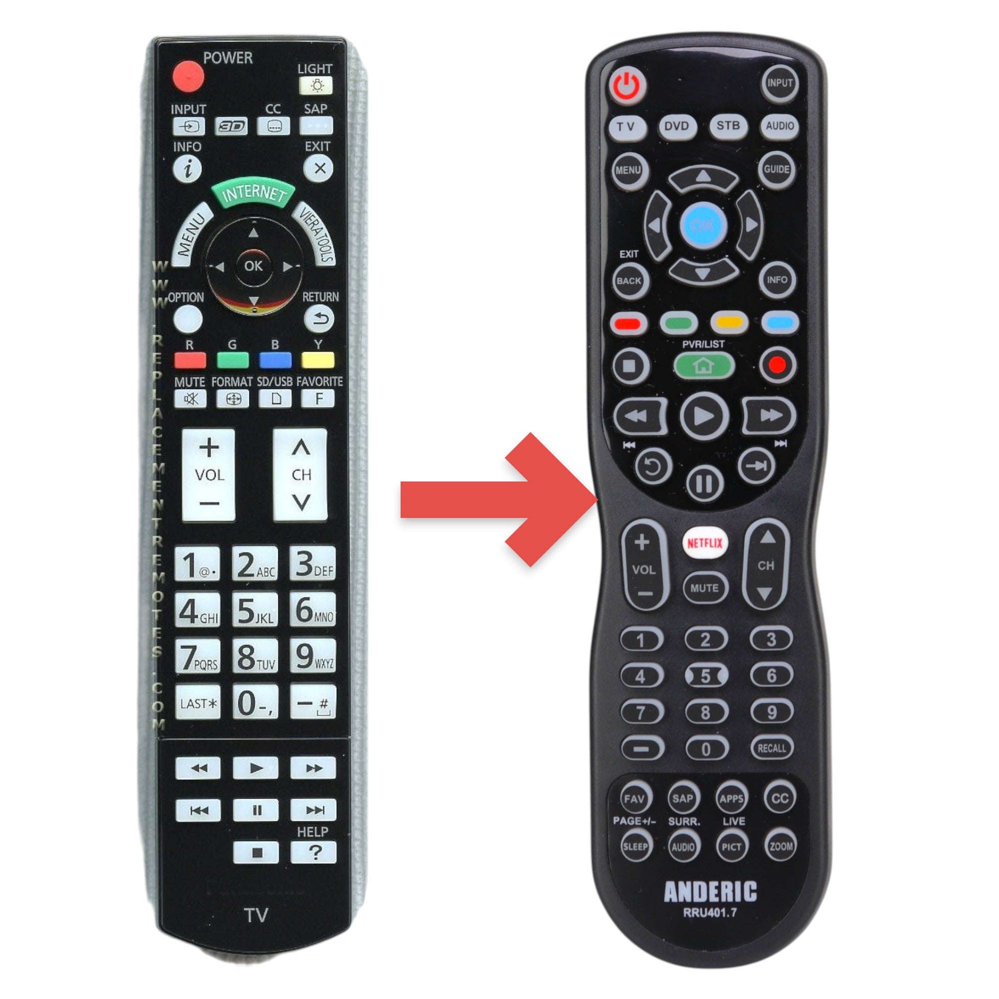 Control remoto para TV Panasonic N2QAYB000703