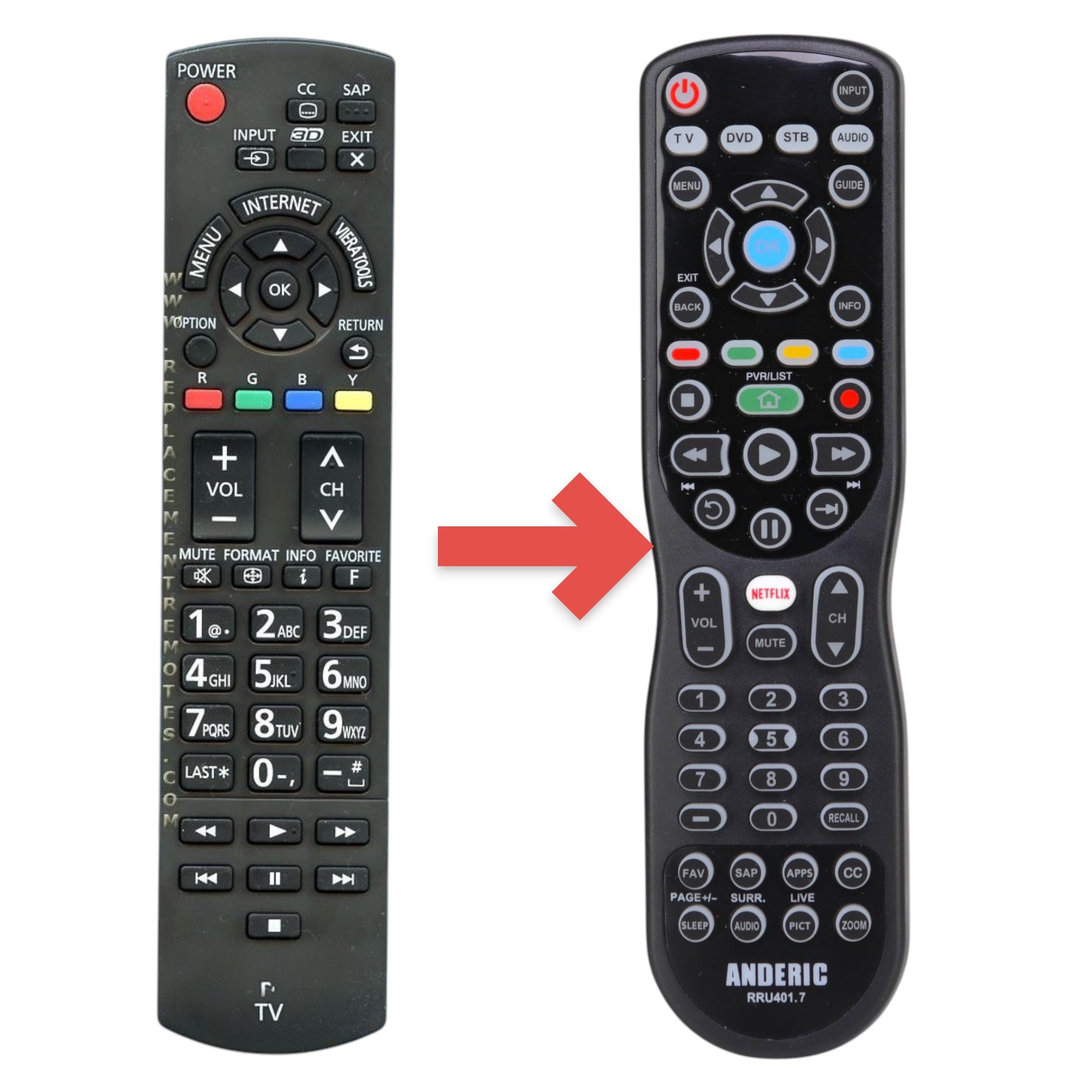 Control remoto para televisor Panasonic N2QAYB000704