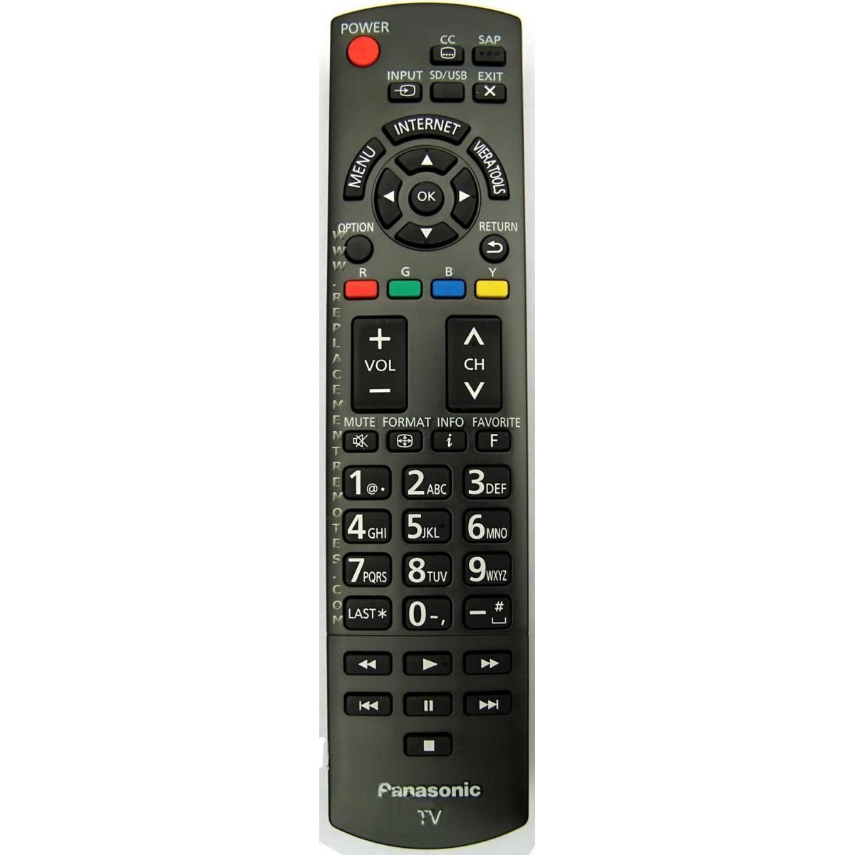 Télécommande pour téléviseur Panasonic N2QAYB000705