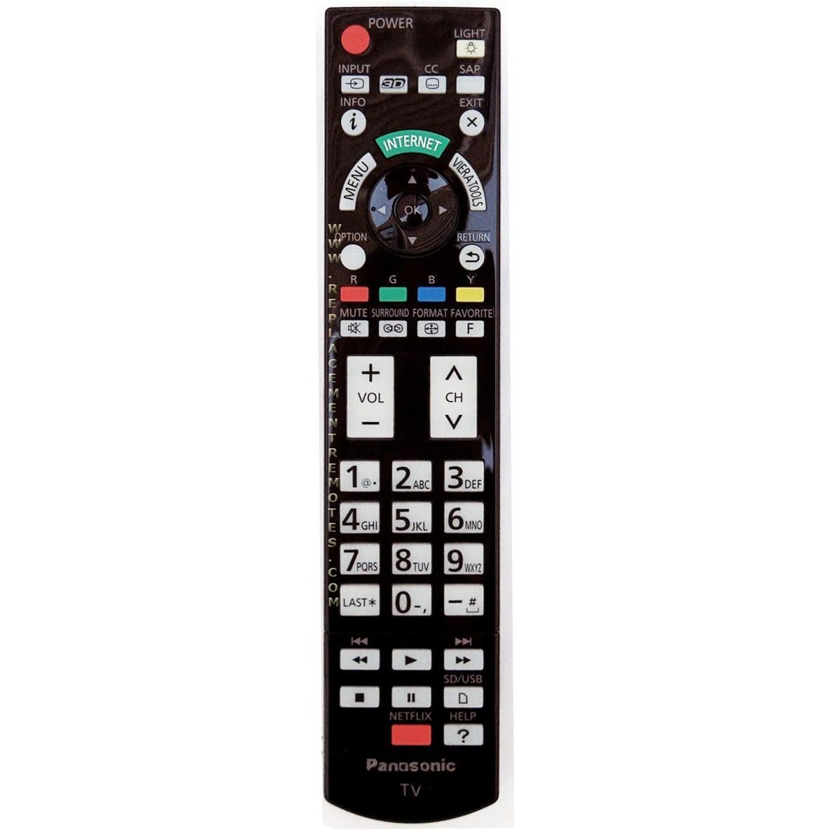 Télécommande pour téléviseur Panasonic N2QAYB000777
