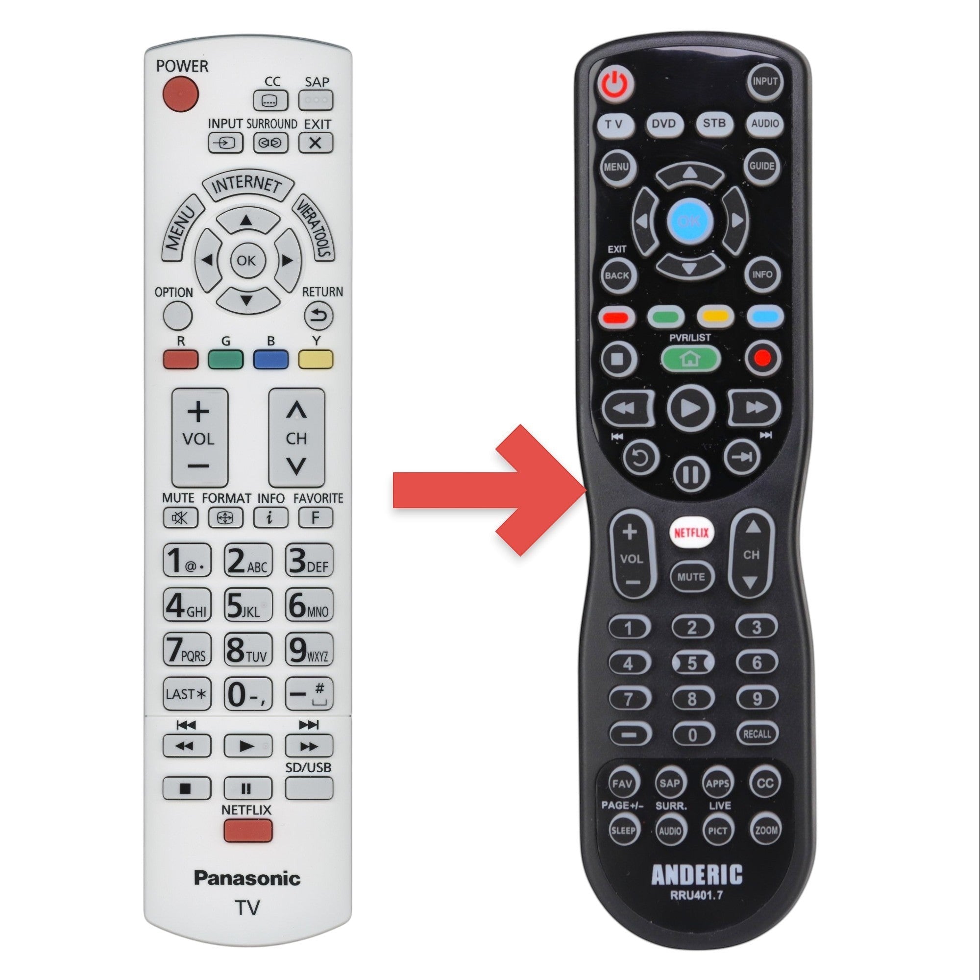 Control remoto para TV Panasonic N2QAYB000797