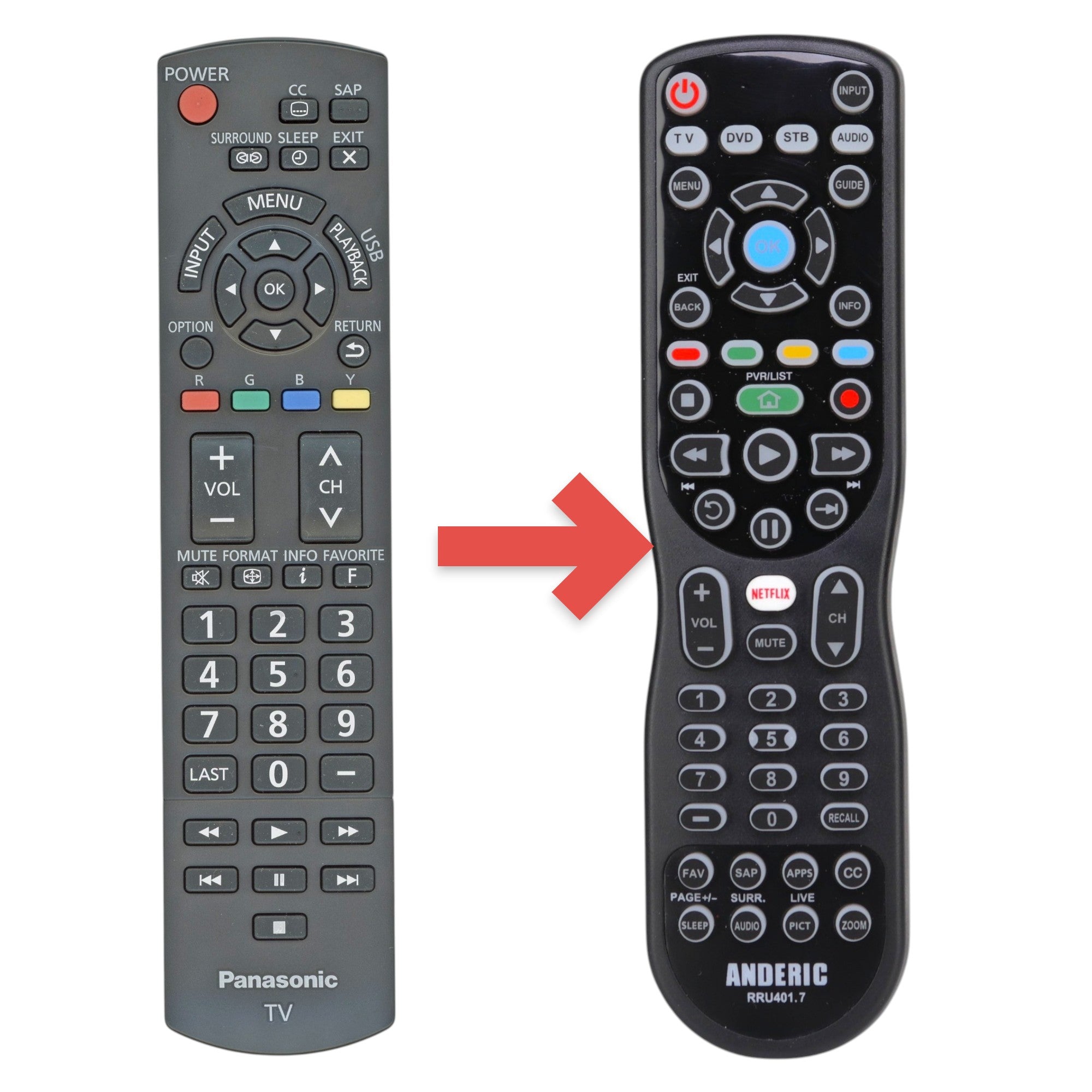 Control remoto para televisor Panasonic N2QAYB000806