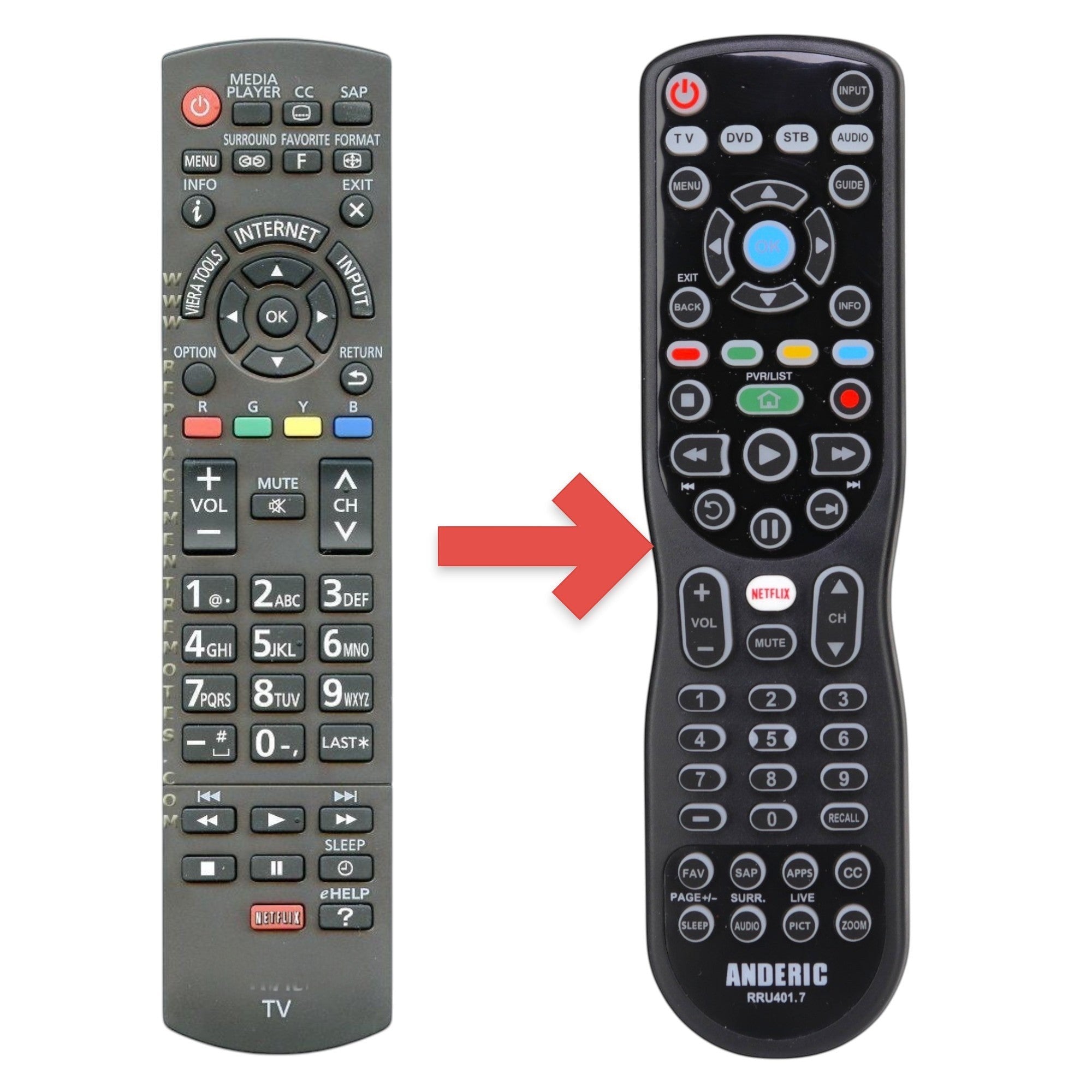 Control remoto para televisor Panasonic N2QAYB000827