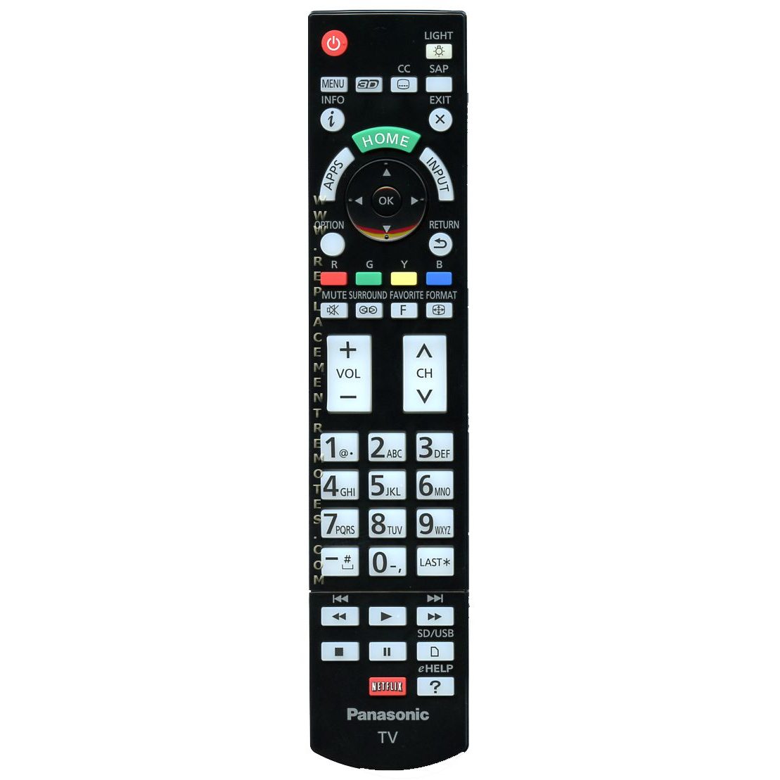 Télécommande pour téléviseur Panasonic N2QAYB000862