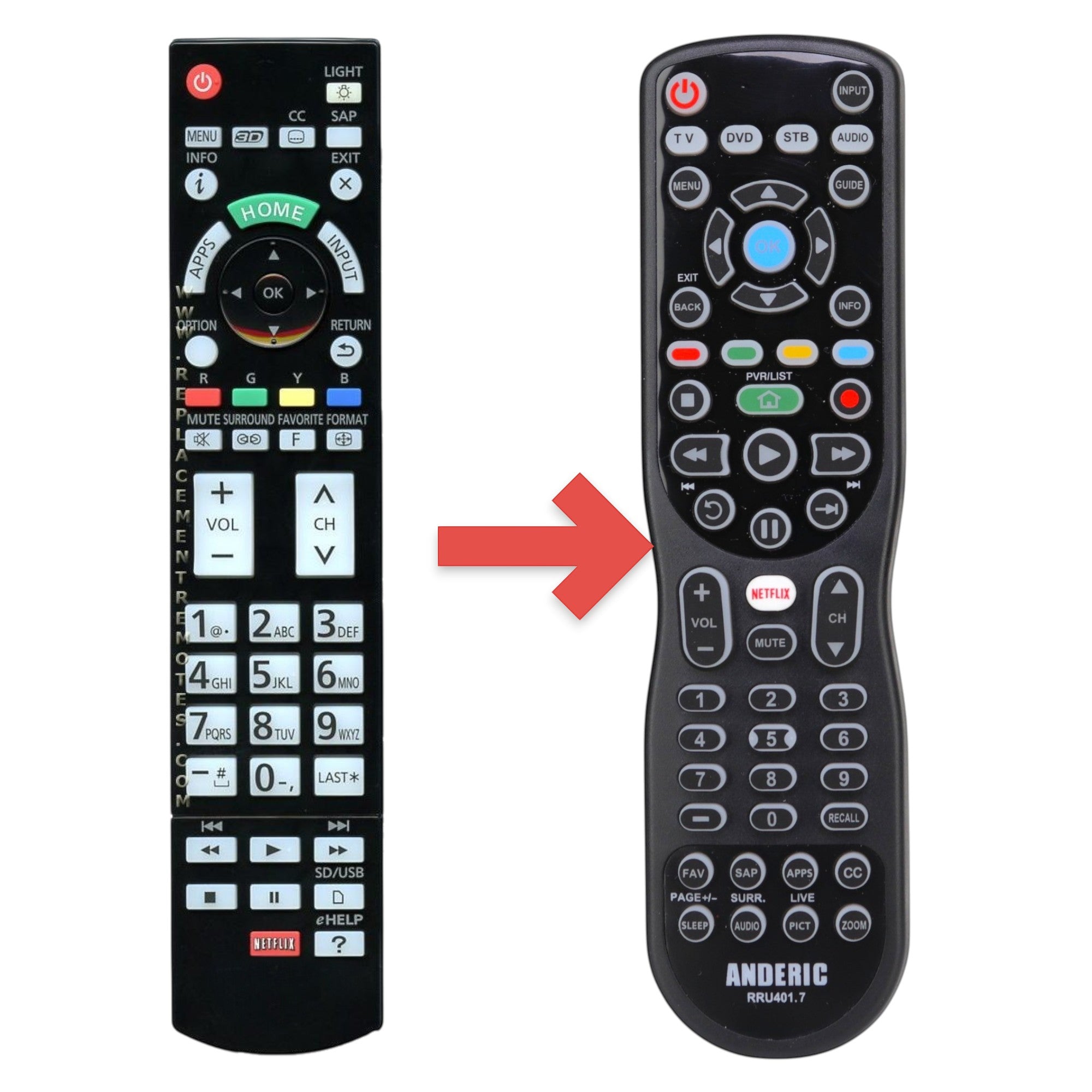 Control remoto para televisor Panasonic N2QAYB000862