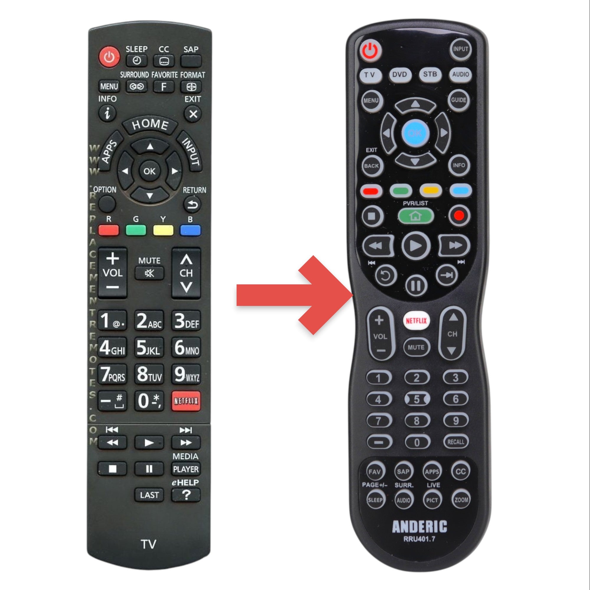 Control remoto para televisor Panasonic N2QAYB000926