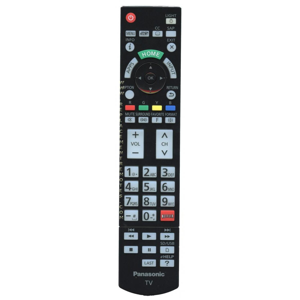 Control remoto para TV Panasonic N2QAYB000927