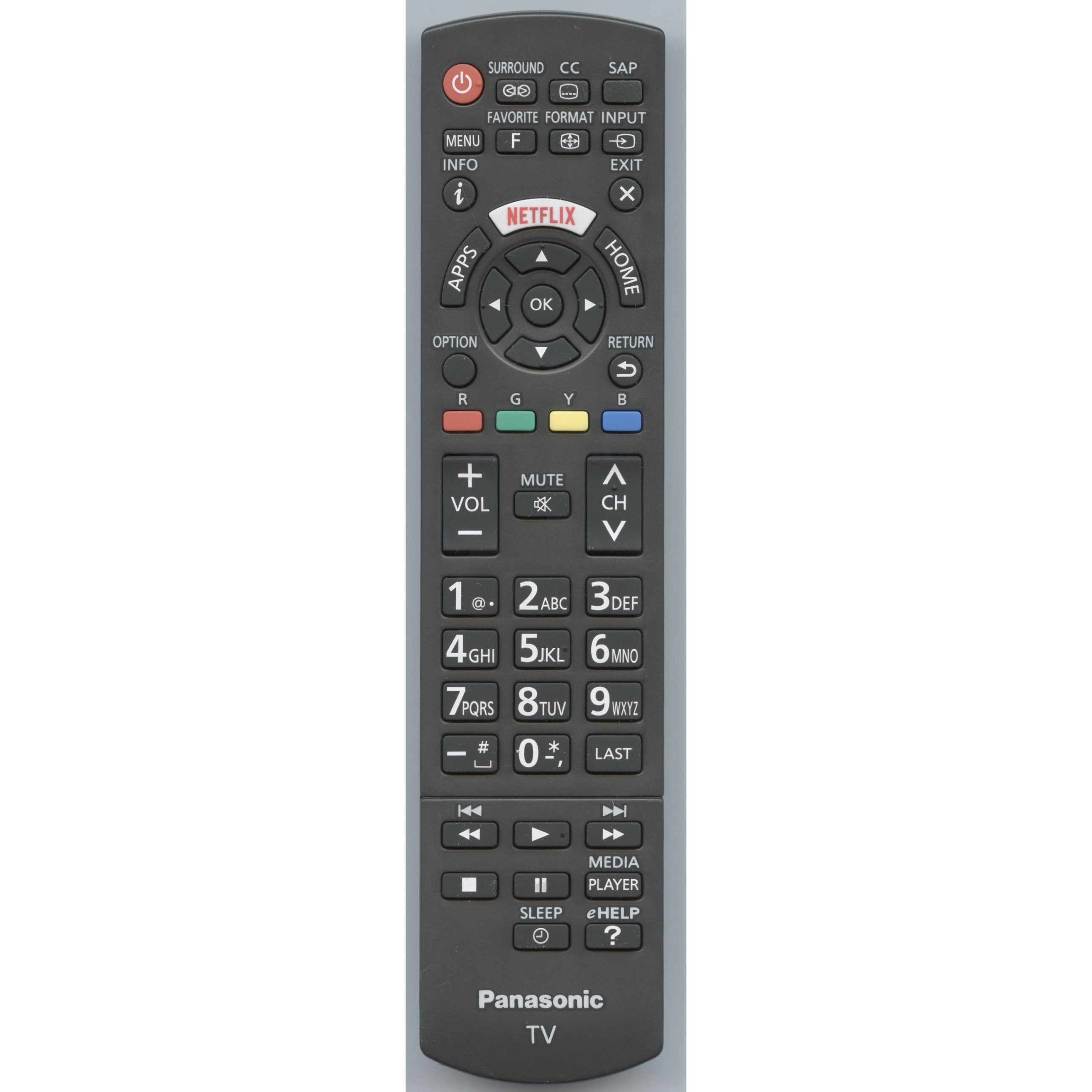 Panasonic N2QAYB001013 TV Remote Control