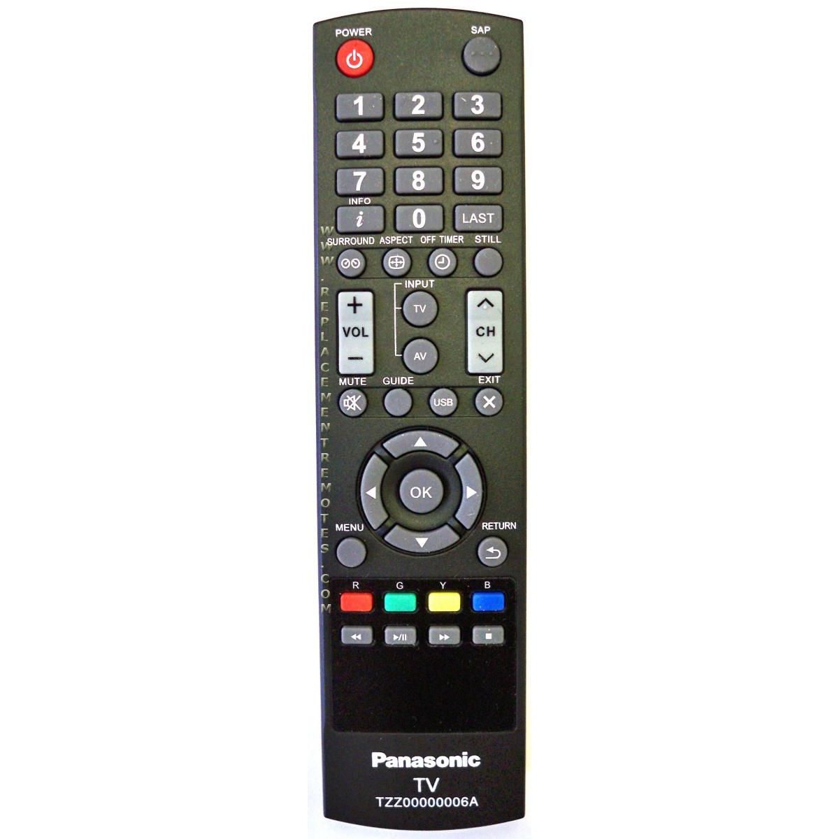 Panasonic TZZ00000006A TV Remote Control