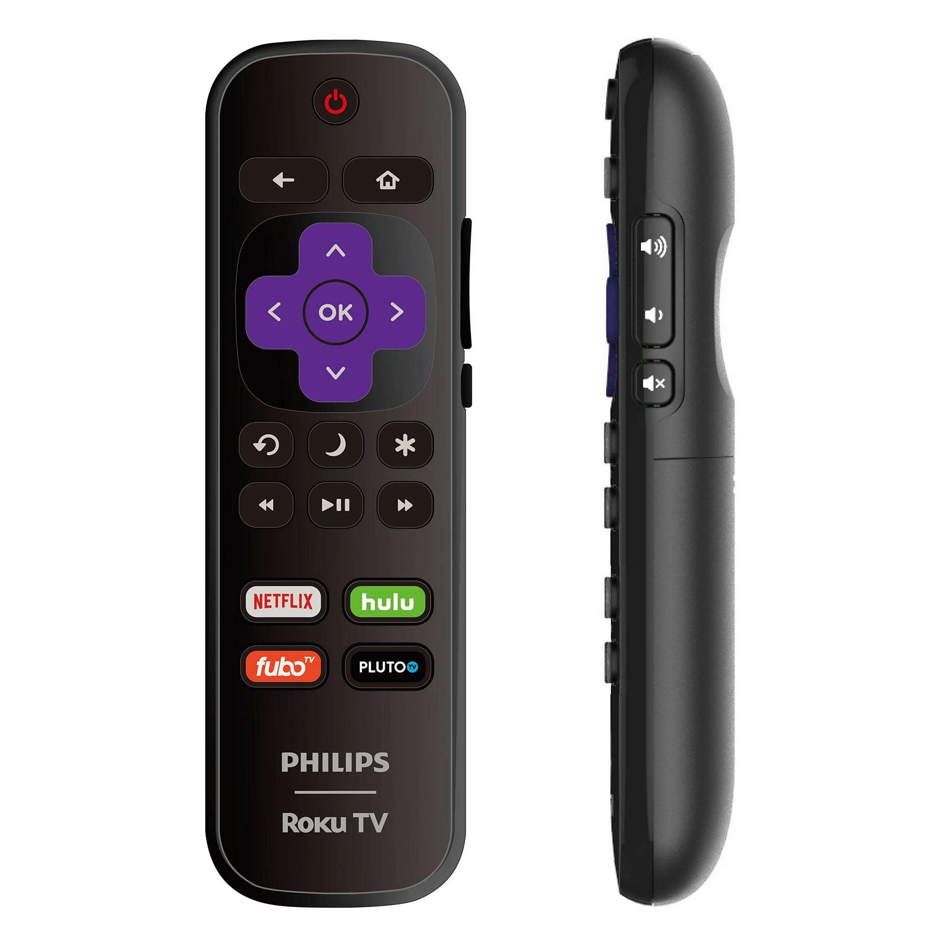 Télécommande Philips 101018E0015 pour téléviseur Roku - Netflix, Hulu, Fubo, Pluto - 101018E0015