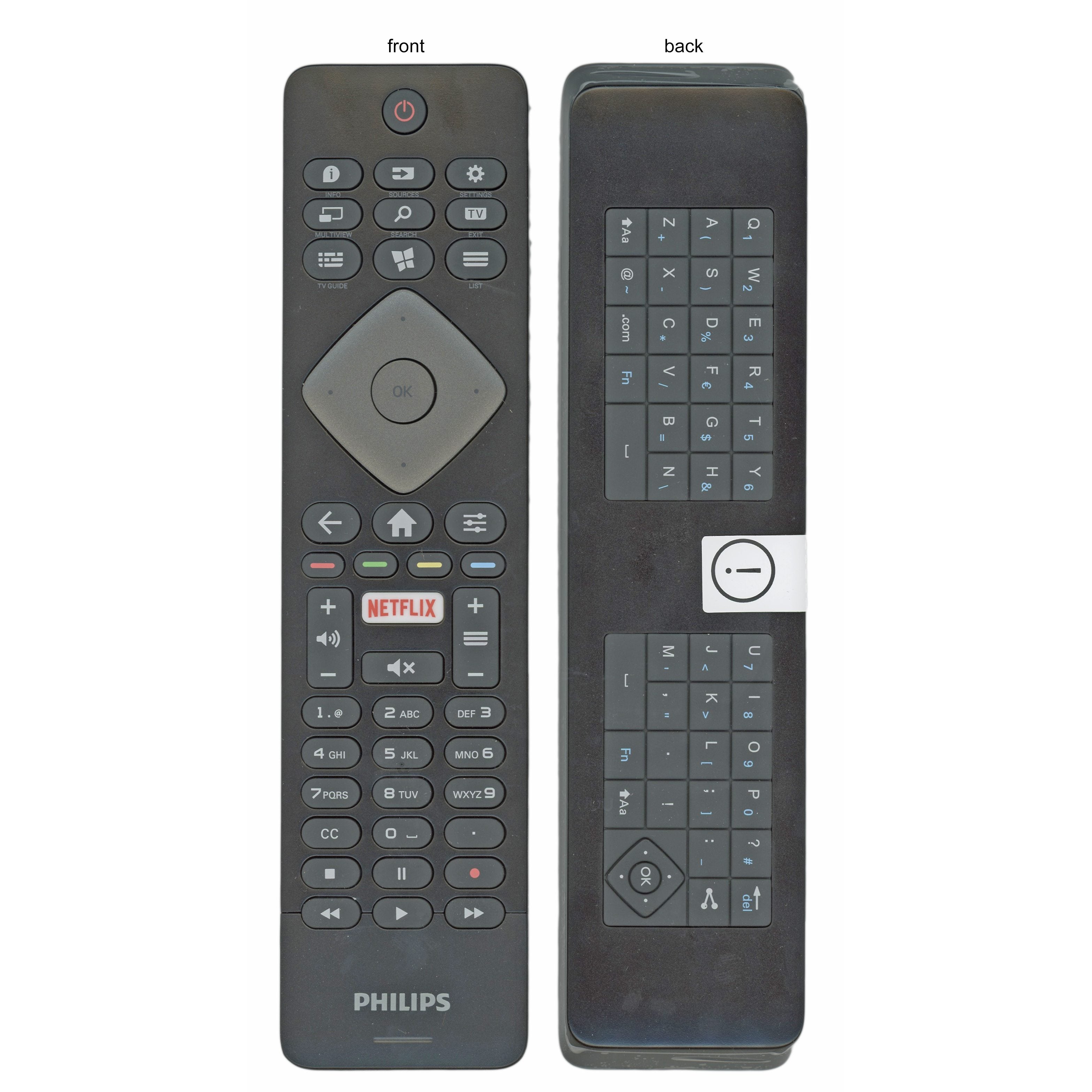Control remoto para TV Philips RCGL017420 con voz, RF y teclado QWERTY - 398GR08BEPHN0022DP
