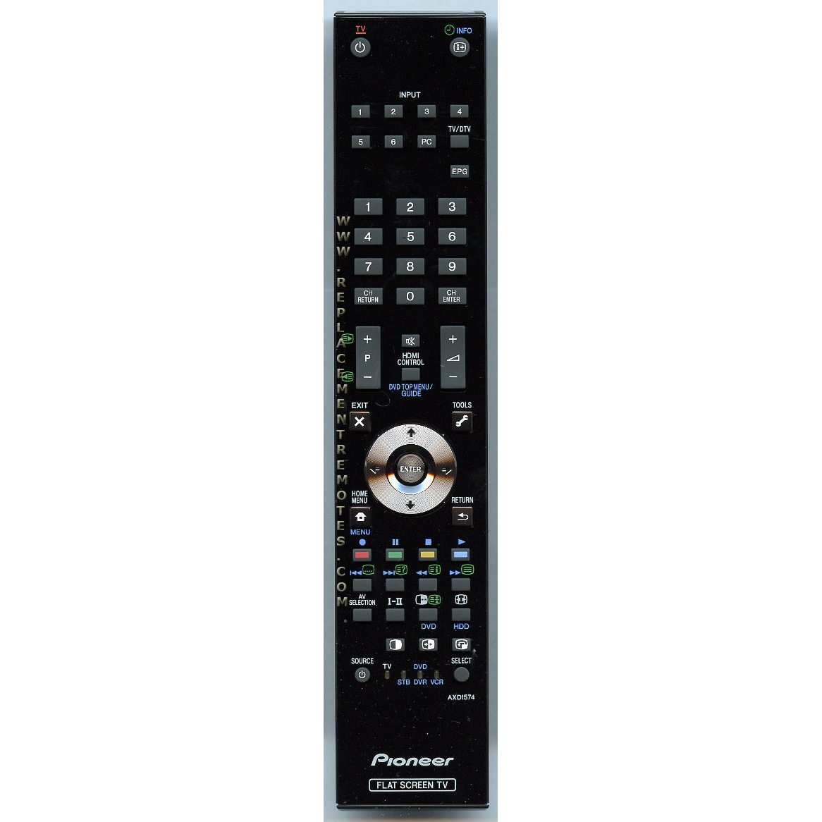 Pioneer AXD1574 TV Remote Control