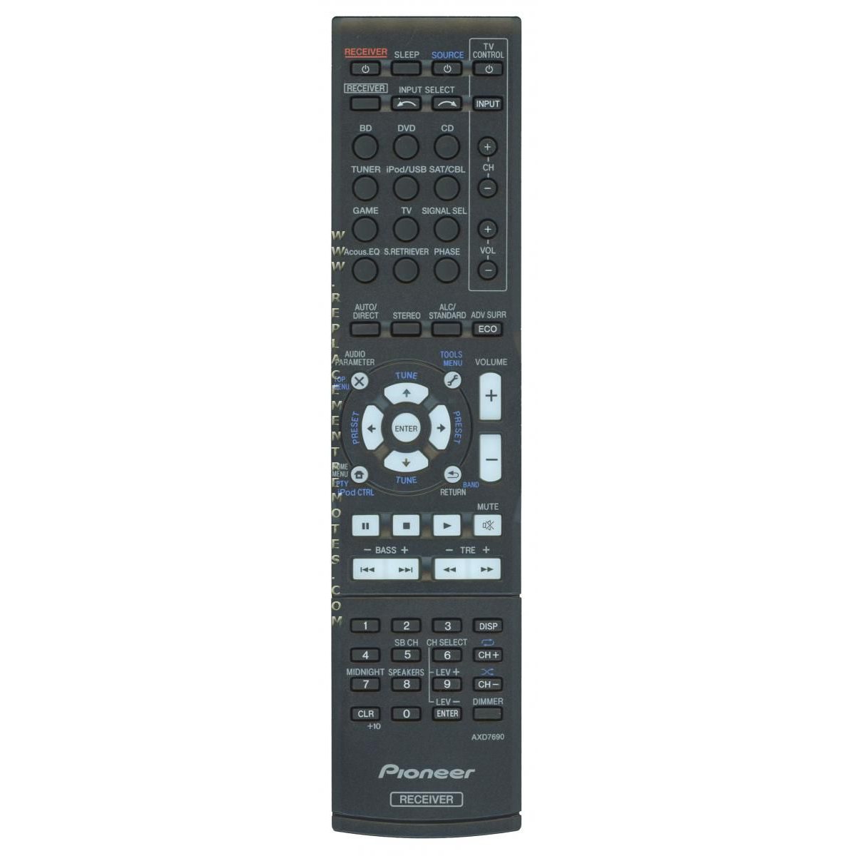Pioneer AXD7690 Home Theater Remote Control