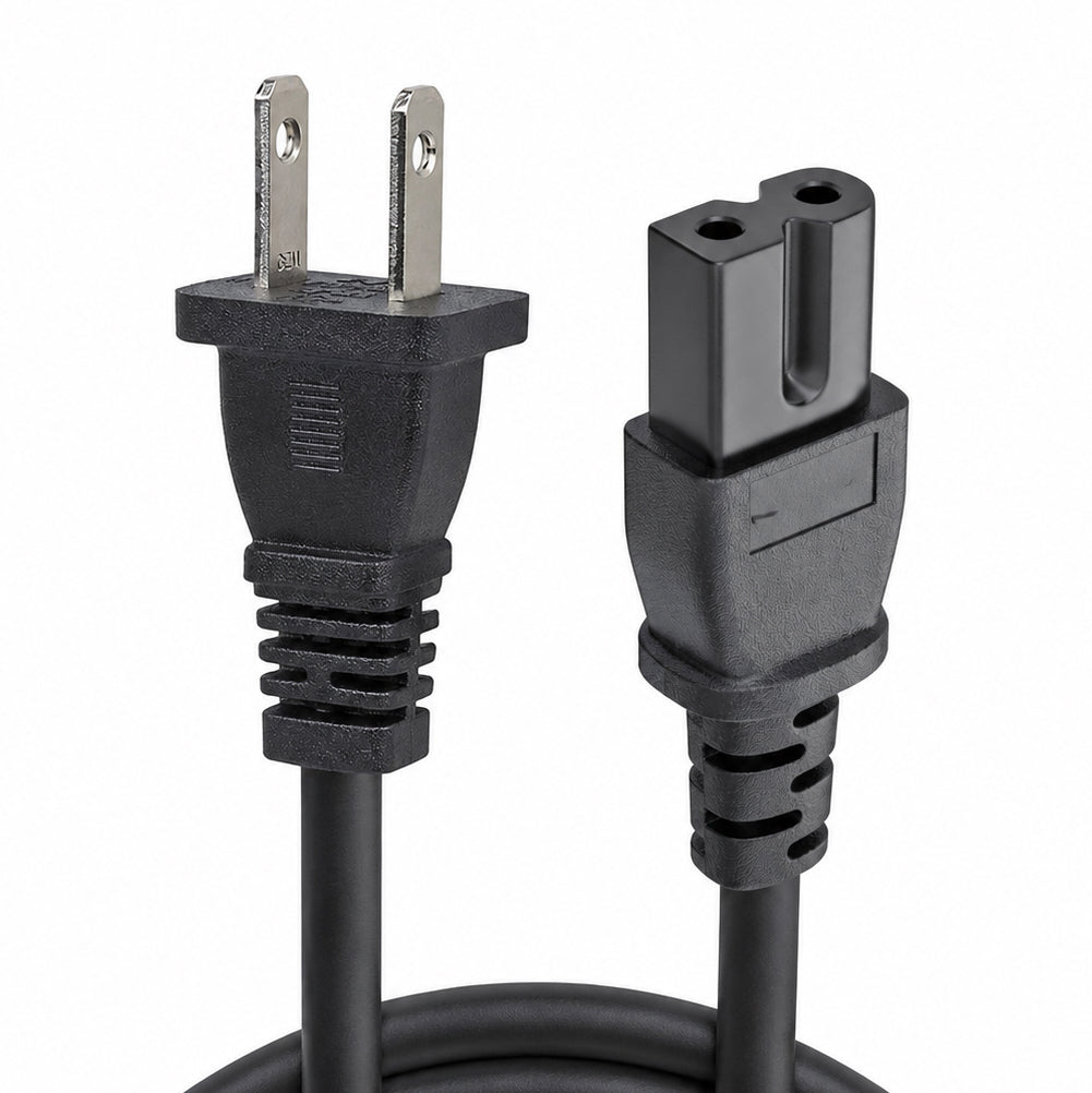 AC Power Cable / Cord | ~6 Ft - C7 Straight Figure 8 Polarized to 2 Pr