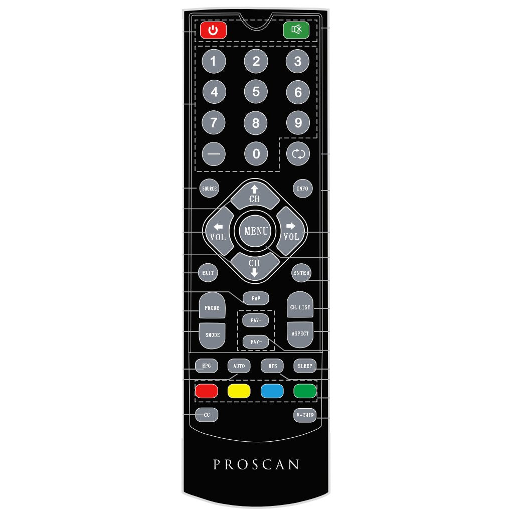 Télécommande TV Proscan PLED2243AI