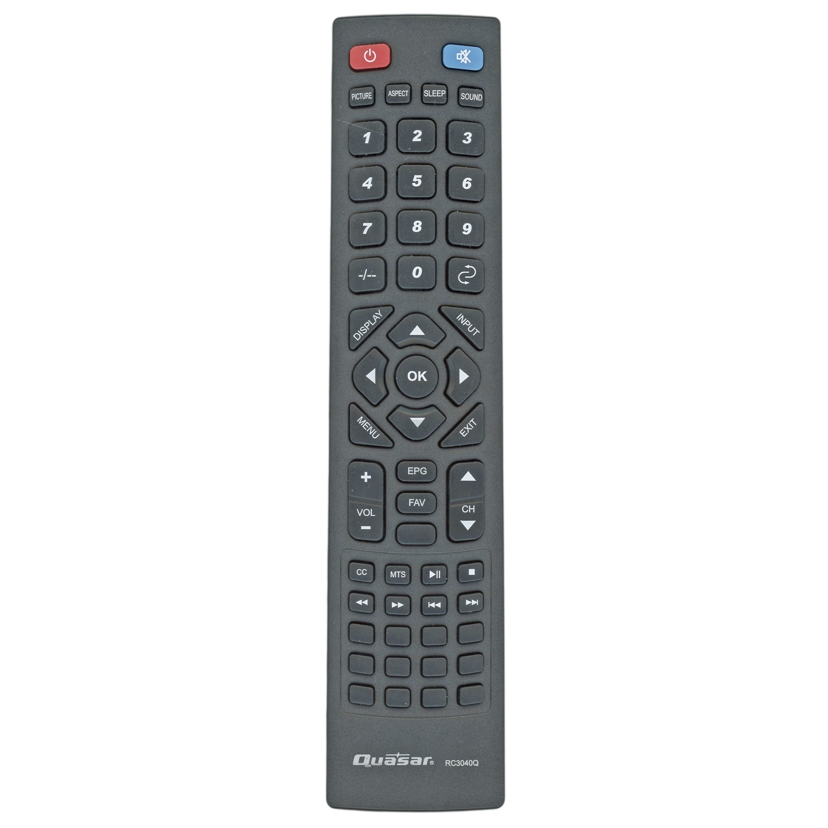 Control remoto para TV Quasar RC3040Q