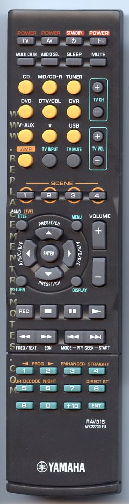 Yamaha RAV315 Receiver Remote Control