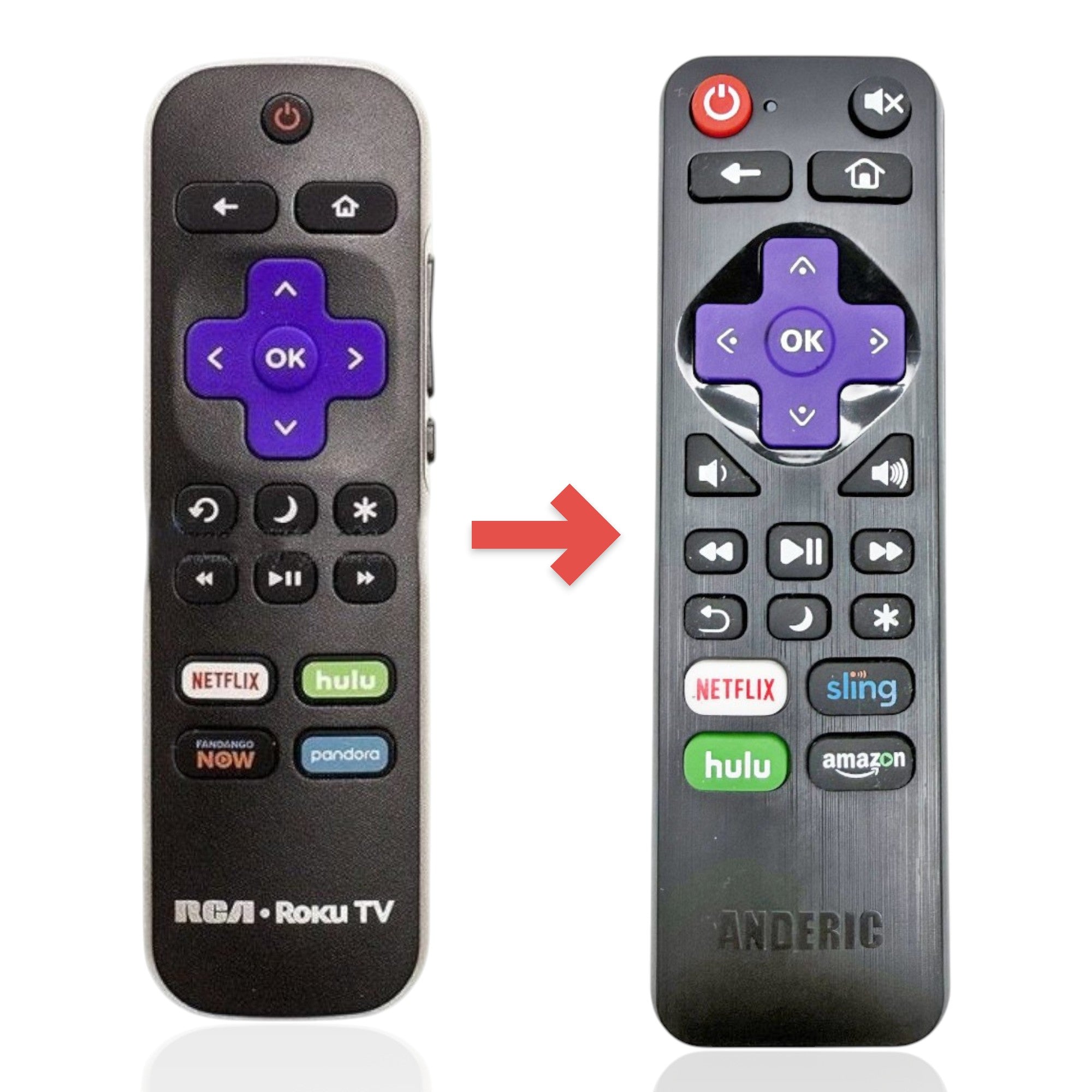 Télécommande RCA 101018E0006 pour téléviseur Roku