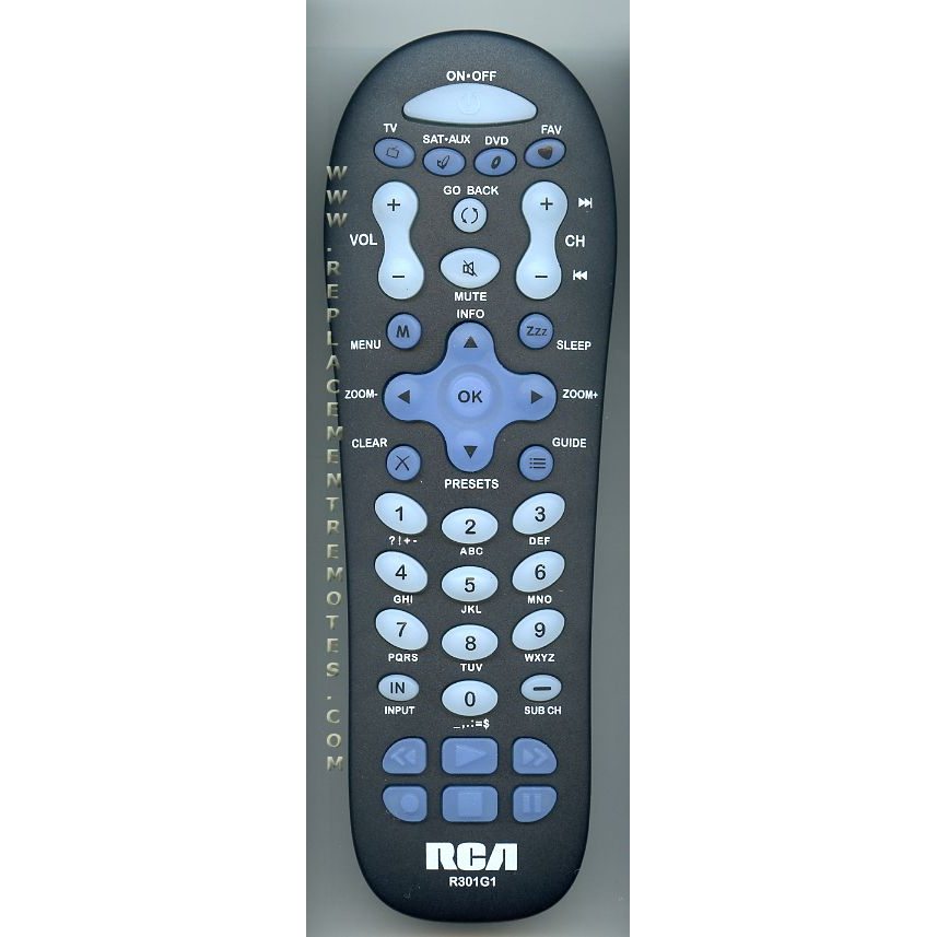 Control remoto universal RCA R301G1 para 3 dispositivos