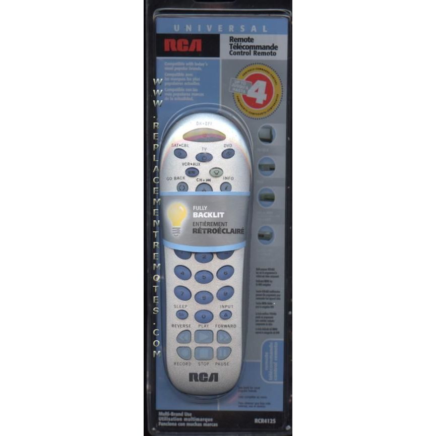 Control remoto universal RCA RCR412S para 4 dispositivos