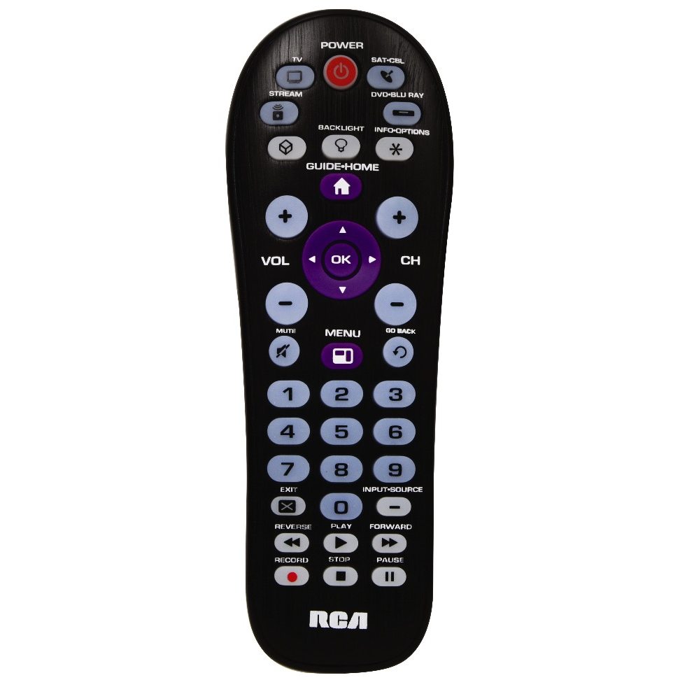 Control remoto universal RCA RCR414BHZ3V para 4 dispositivos con transmisión remota