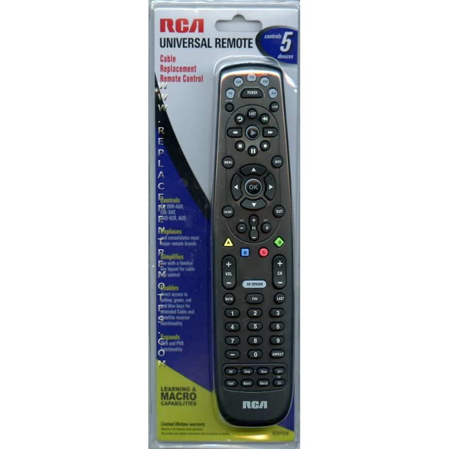 Control remoto universal RCA RCRP05B para 5 dispositivos