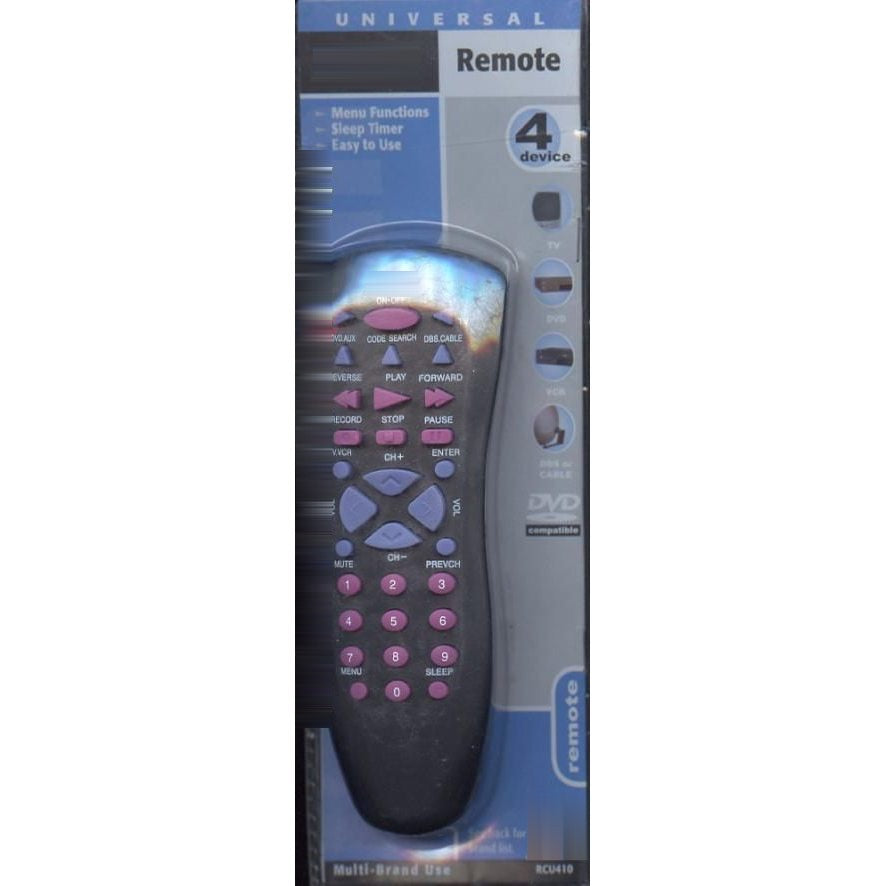Control remoto universal RCA RCU410 para 4 dispositivos