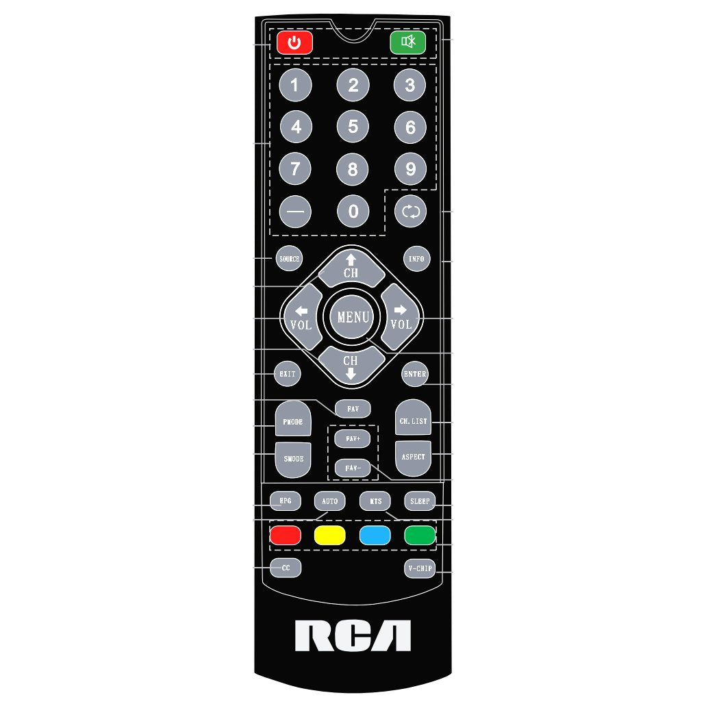 Télécommande TV RCA RLED2242ABREM