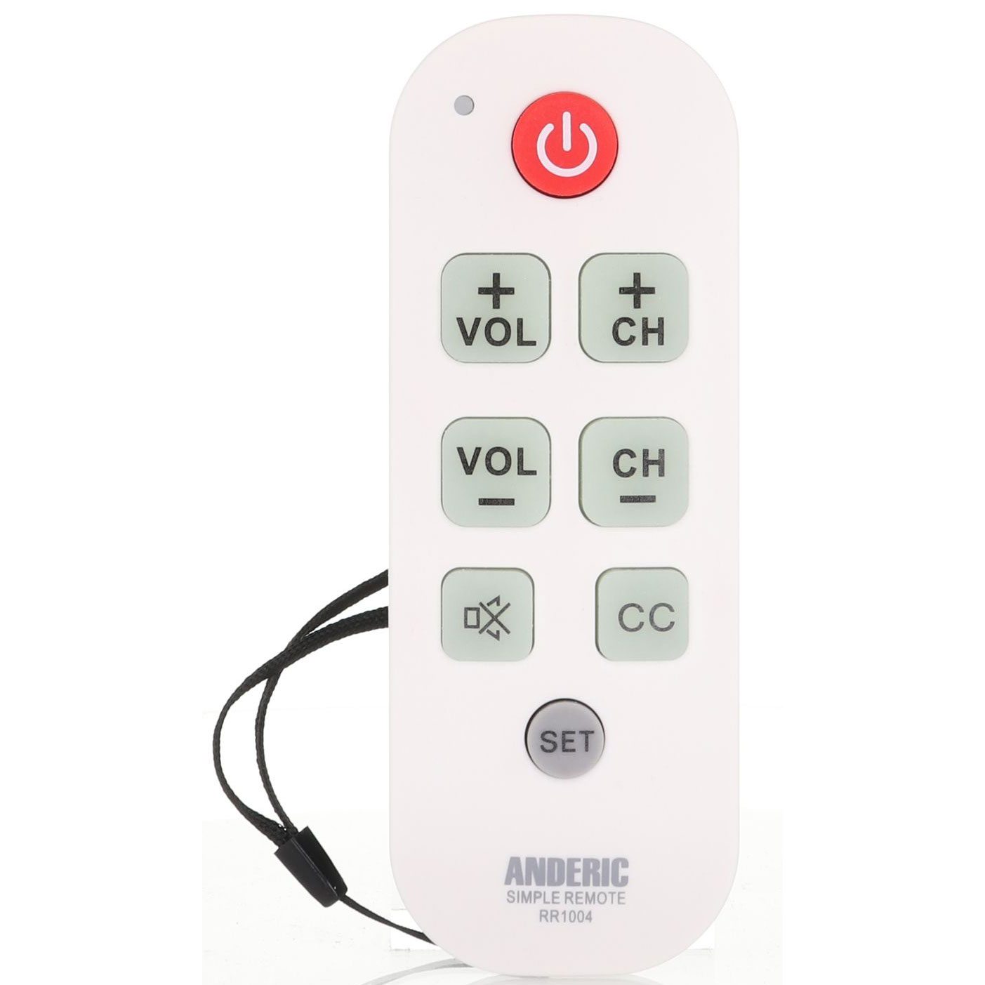 Anderic RR1004 Simple Big Button 1-Device TV Universal Remote Control