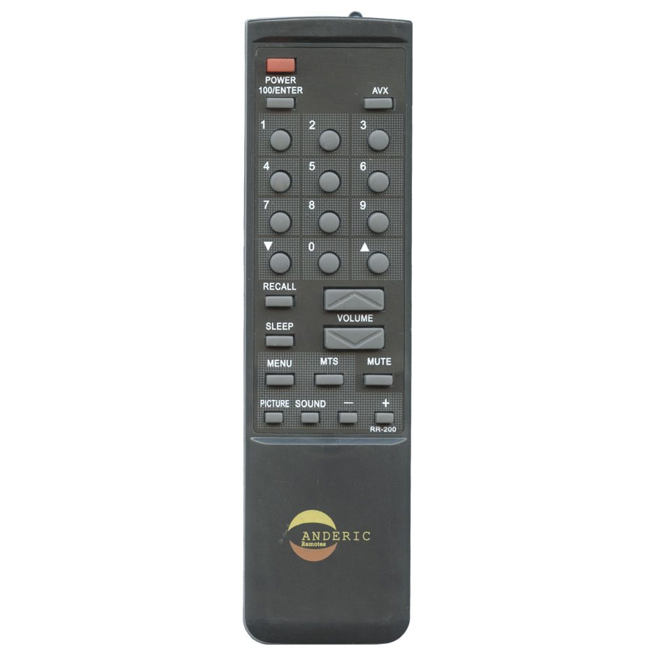 Anderic RR200 Replacement TV Remote Control for Hitachi CLU-200 and others