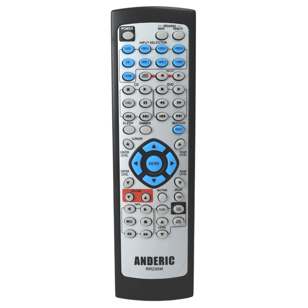 Télécommande de remplacement Anderic RR230M pour récepteur A/V Onkyo & Integra | Pas de programmation - RC-230M