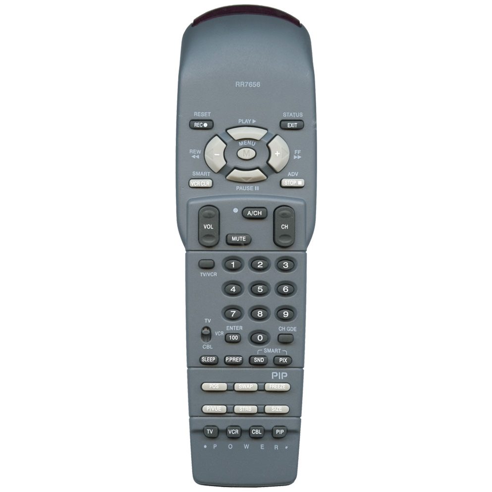 The Anderic RR7656 remote, pre-programmed for Philips TVs, comes in gray and features buttons for power, numbers, volume, channels, and media—perfect for your Magnavox TV.