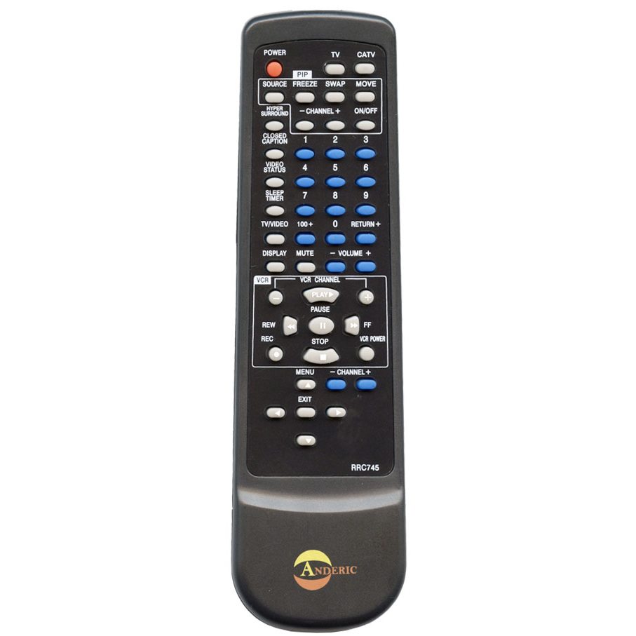 The Anderic RRC745 for RM-C745 JVC TV Remote Control includes power, volume, channel, and playback buttons. The "Anderic" brand logo at the bottom enhances its appeal, making it ideal for your JVC TV.