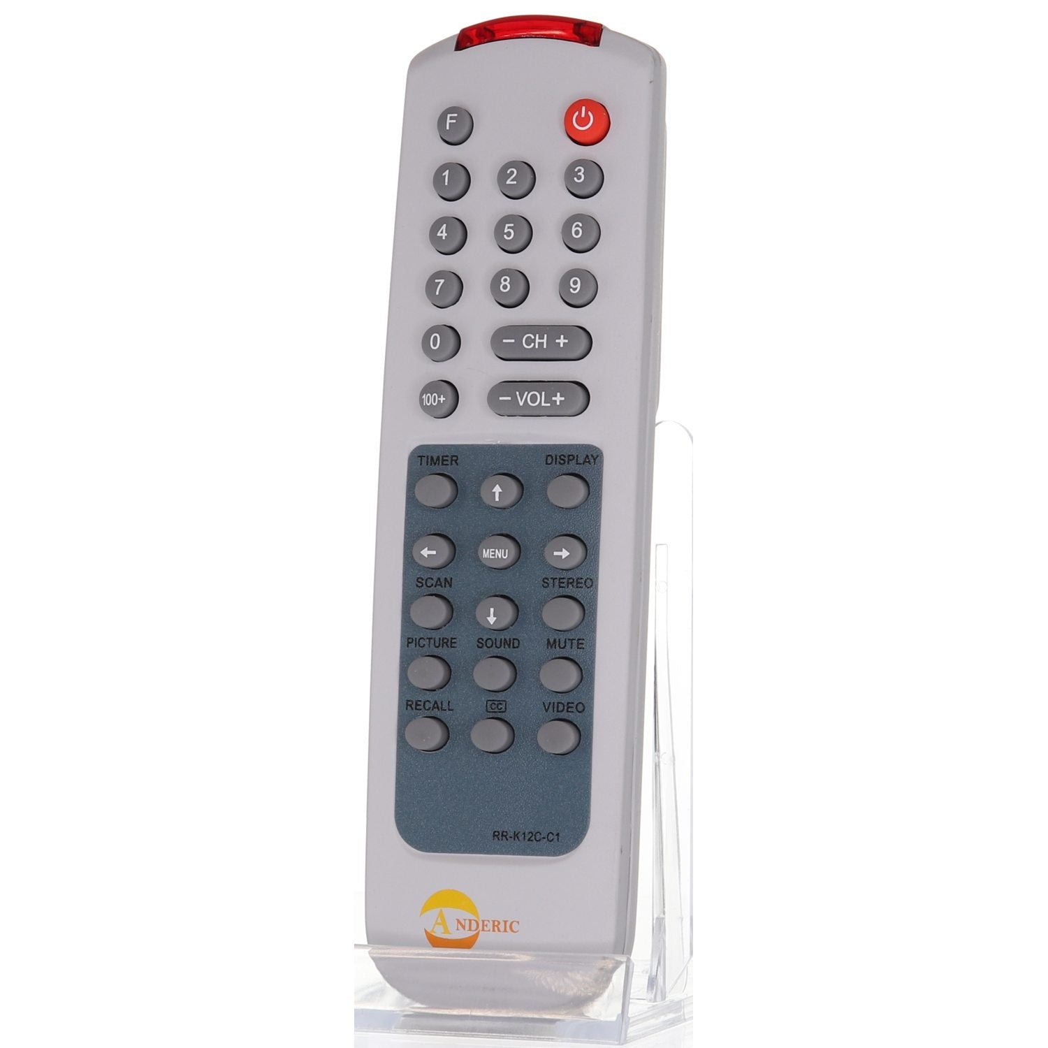 Anderic RRK12CC1 Replacement TV Remote Control for Apex | K12BC2, K12CC1, K12BC1, K12LC1, K12BC11